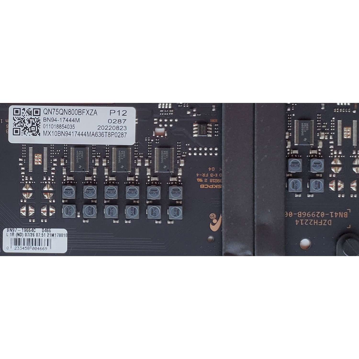MAIN PARA SMART TV SAMSUNG QLED 8K UHD / NUMERO DE PARTE BN94-17444M / BN41-02996B / BN97-19664C / BN417444M / PANEL CY-TB075JMHV3H / DISPLAY ST7461E03-3 VER.2.2 / MODELO QN75QN800BFXZA / QN75QN800BFXZA CD02	 - Imagen 2